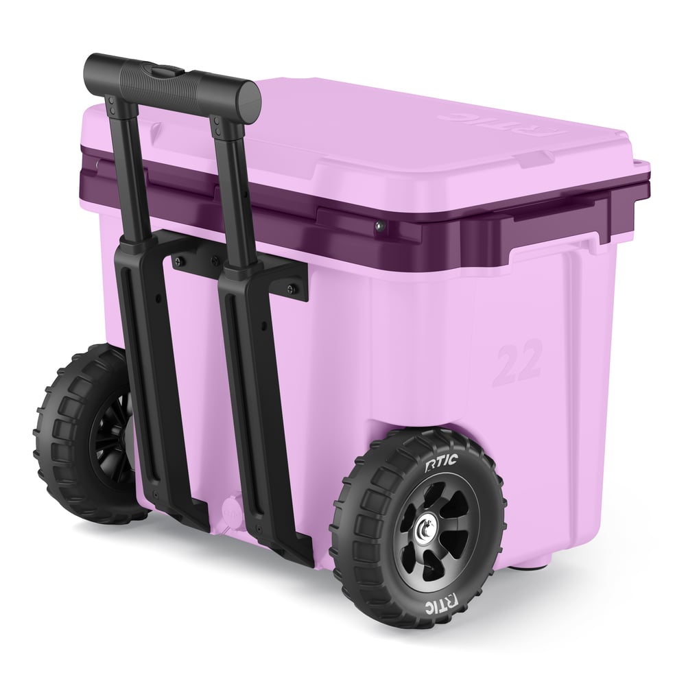 22 QT Ultra-Light Wheeled Cooler Lavender/Plum - Image 8