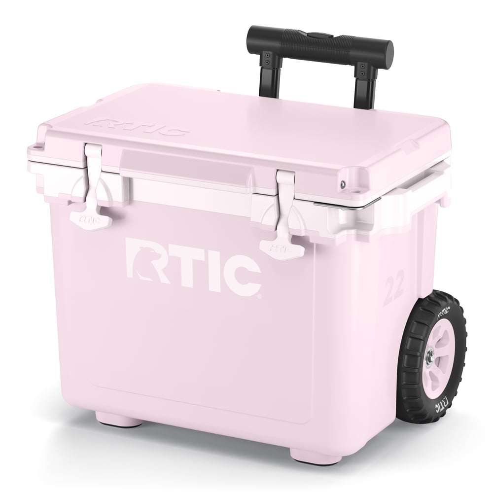 22 QT Ultra-Light Wheeled Cooler Pale Pink