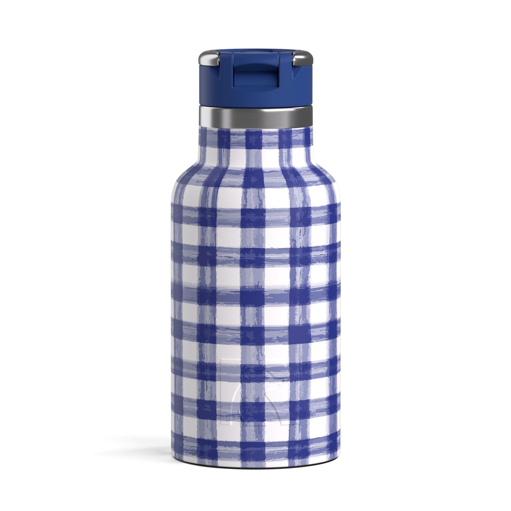 12oz Little Journey Bottle Cobalt Gingham - Image 4