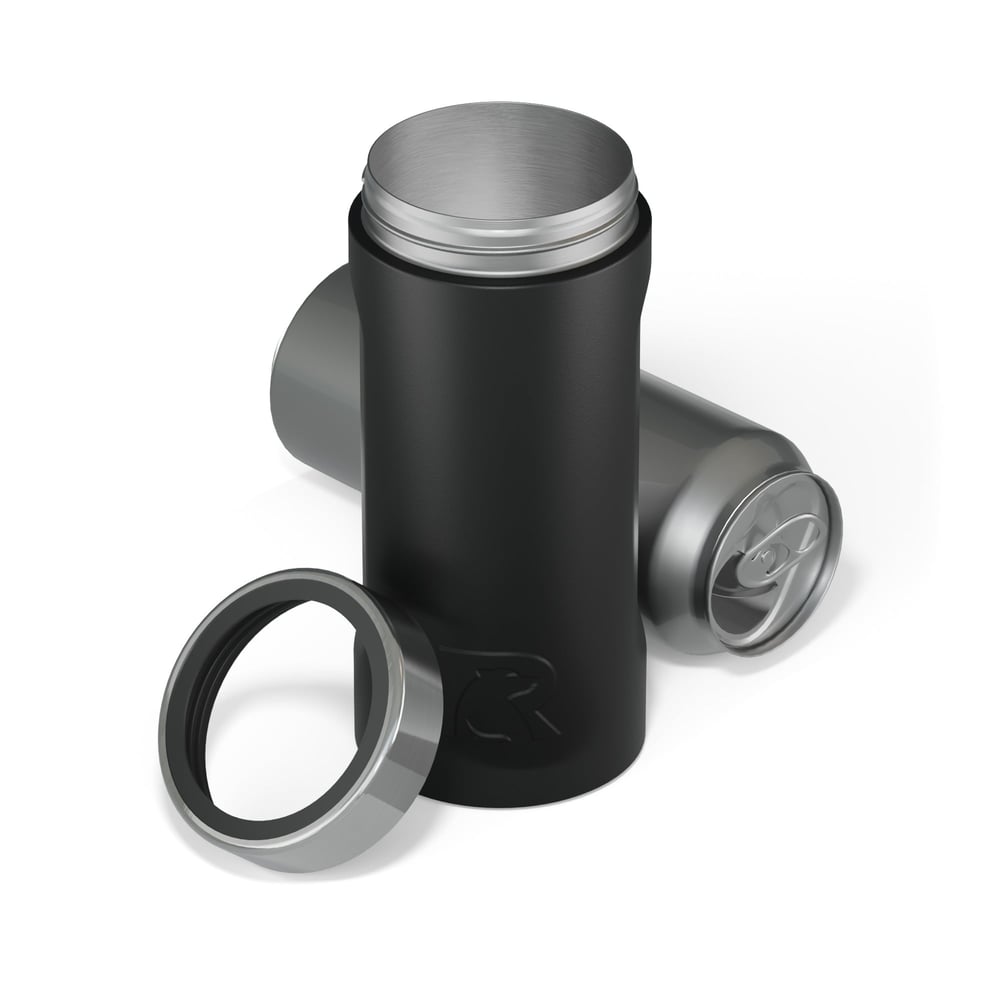 24oz Essential Can Cooler Black - Image 4