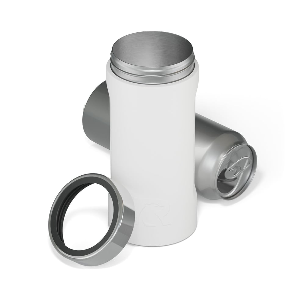 24oz Essential Can Cooler White - Image 4