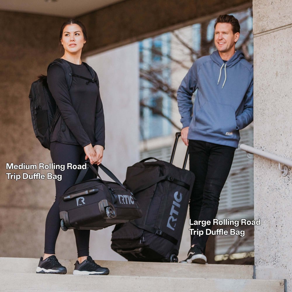 Road Trip Rolling Duffle Bag Black - Image 2